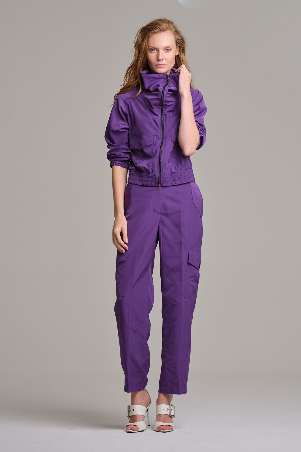 Calça Tecido Tecnológico Roxo Renata