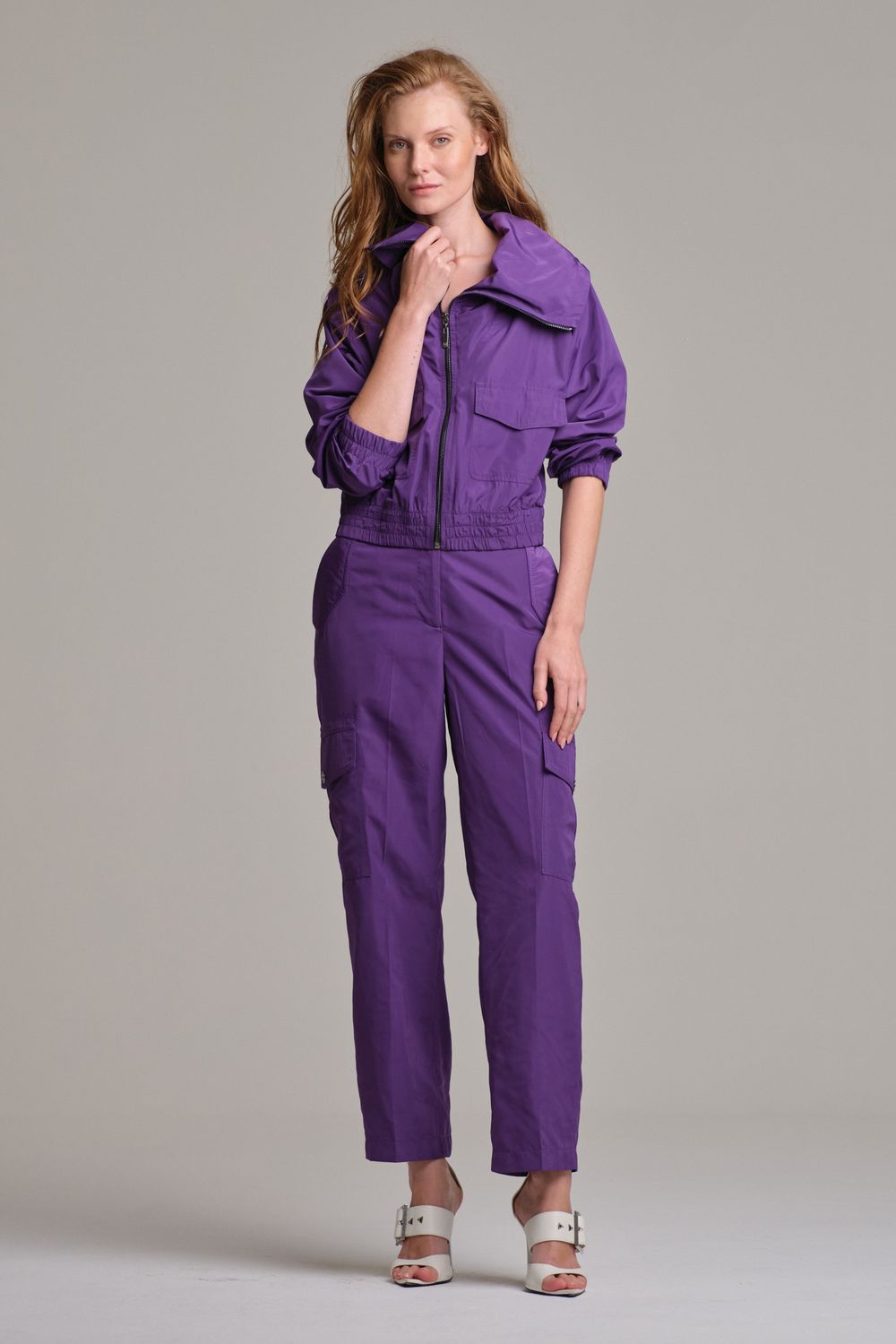 Calça Tecido Tecnológico Roxo Renata