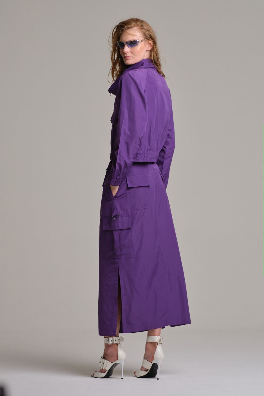 Saia Tecido Tecnológico Roxo Renata