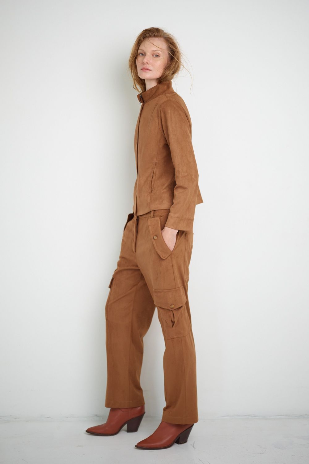 Calça Suede Camel Antonia