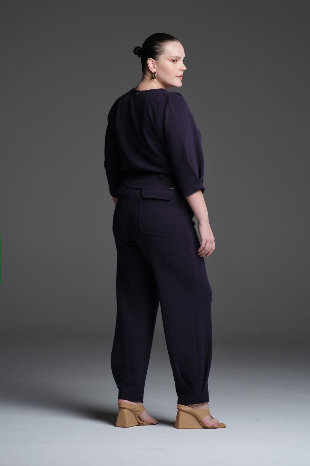 Calça Malha Boucle Marinho Wchy