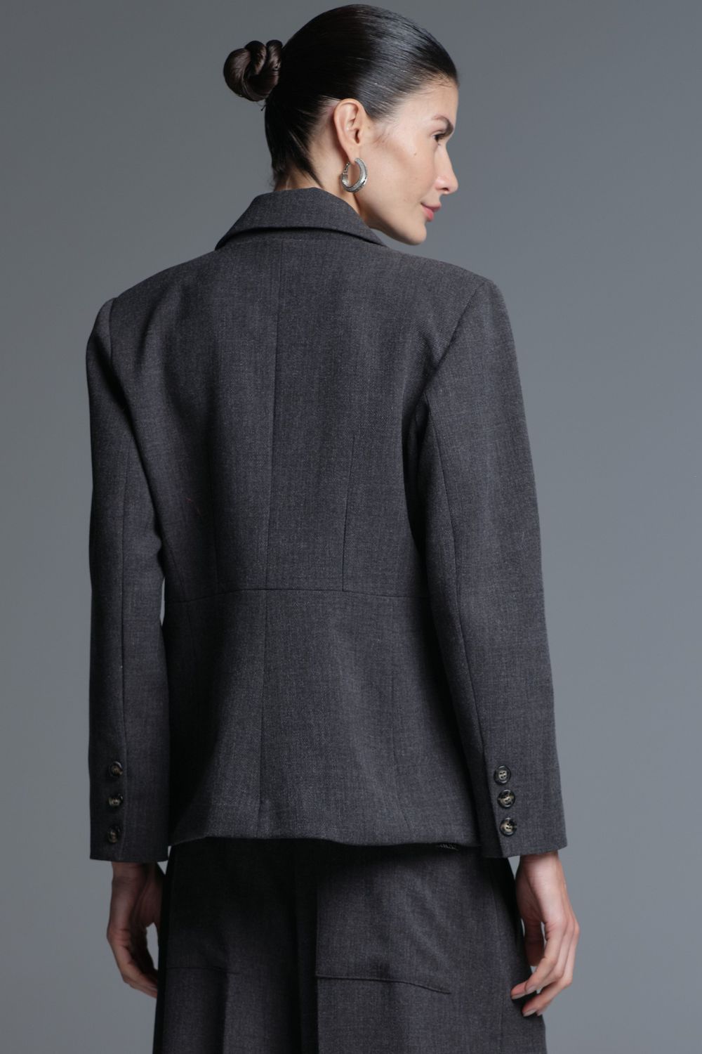 Blazer Alfaiataria Chumbo Mescla Nina CB