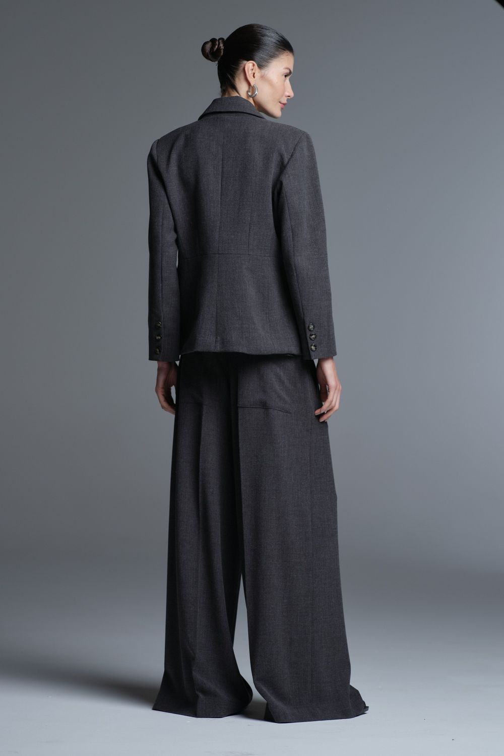 Calça Ampla Chumbo Mescla Betina CB