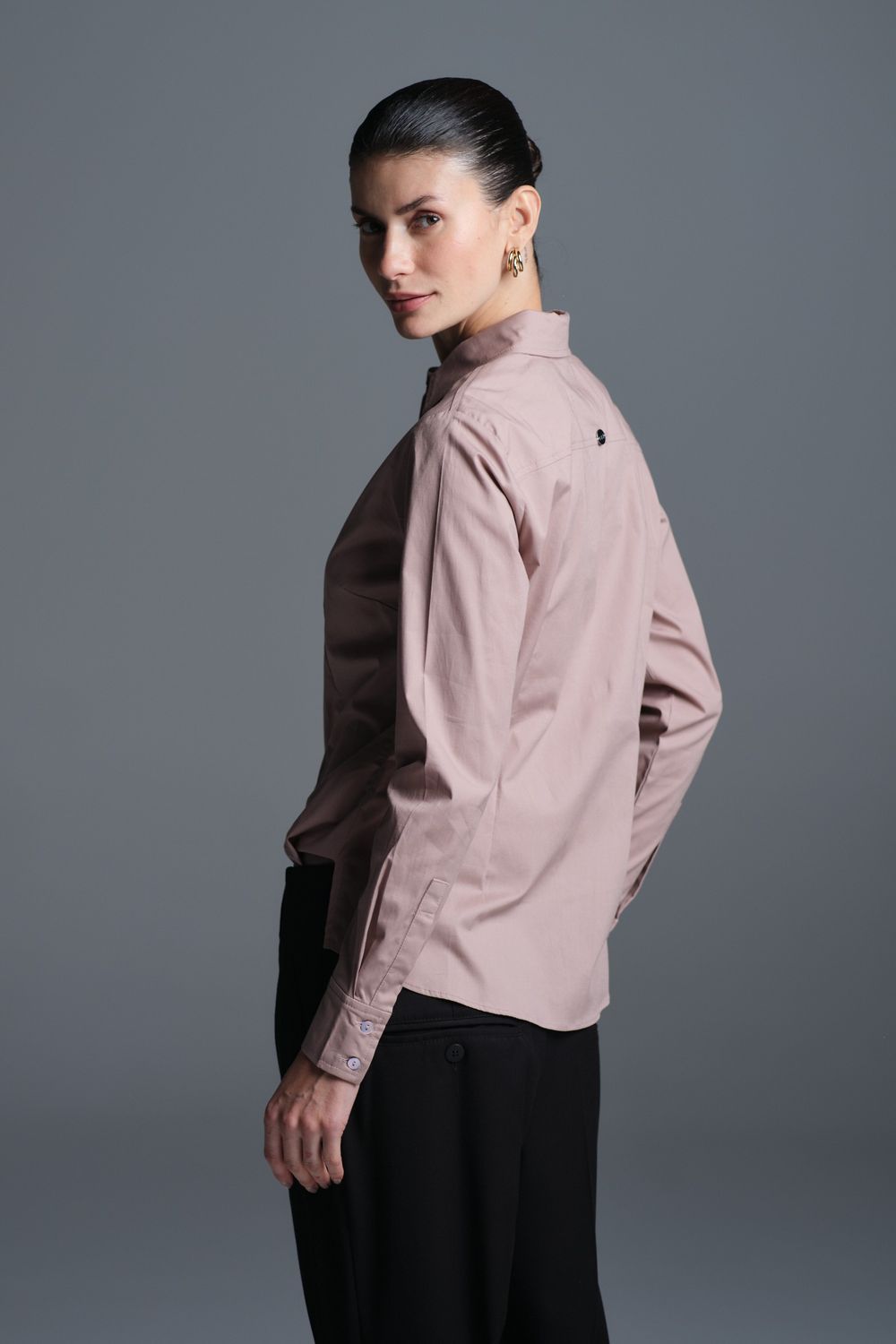 Camisa Tricoline Rose Isabel CB
