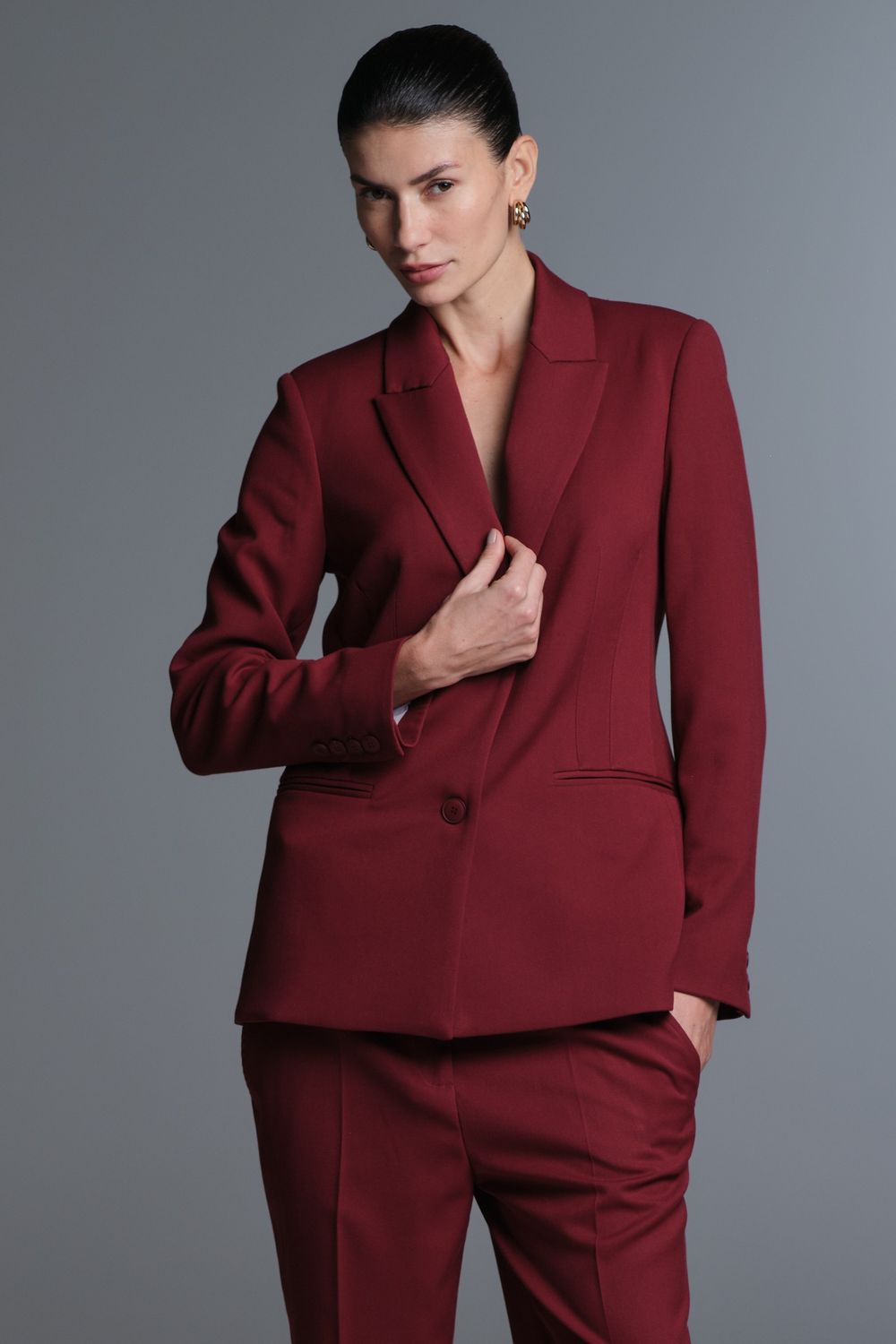 Blazer Gabardine Vinho Livia CB