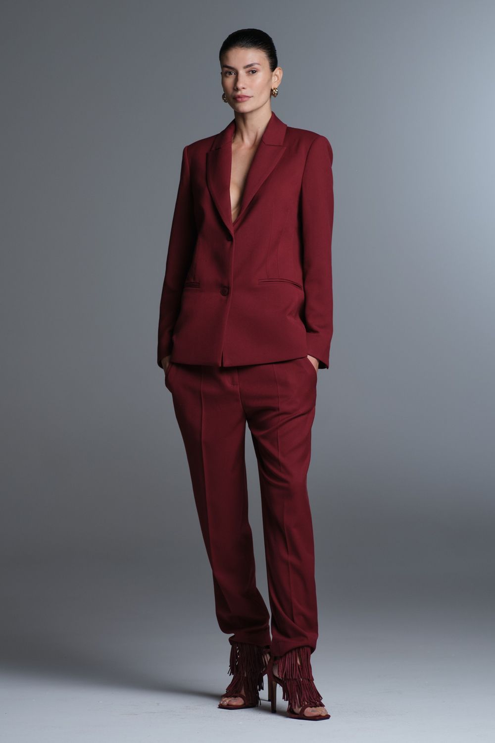 Calça Gabardine Vinho Tassia CB