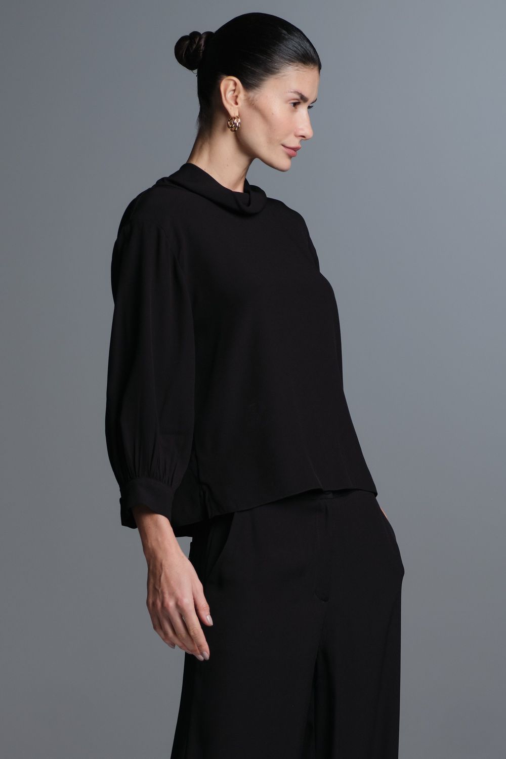 Blusa Gola Ampla Preto Antonella CB