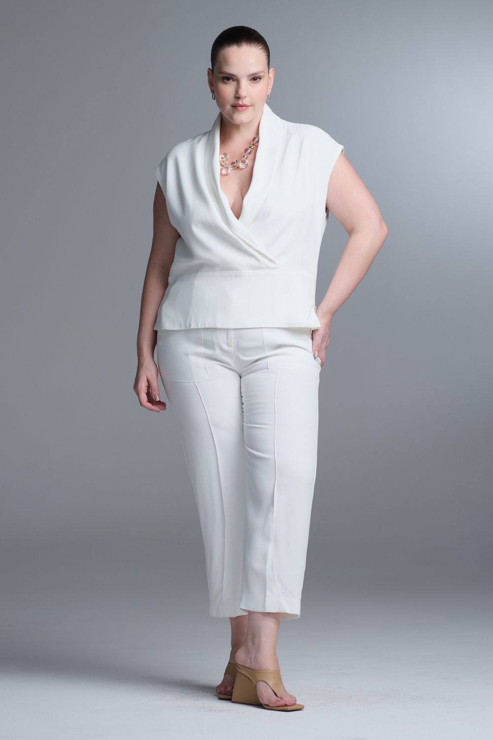 Blusa Crepe Off White Josefina