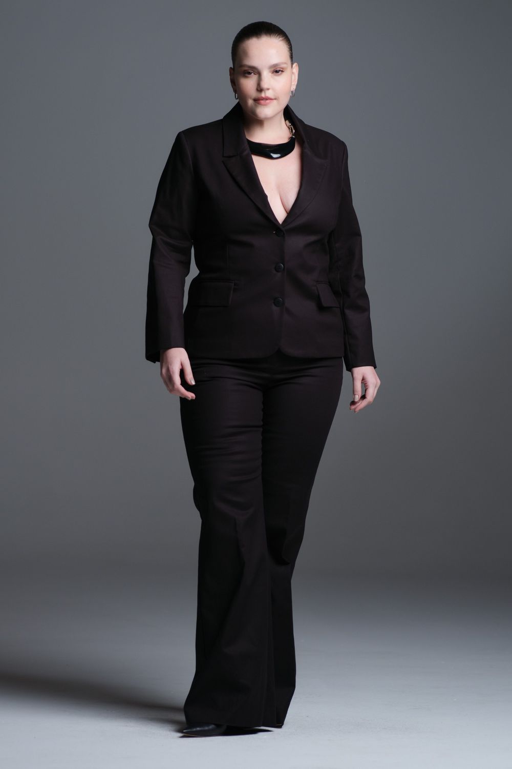 Blazer Algodão Preto Vivian