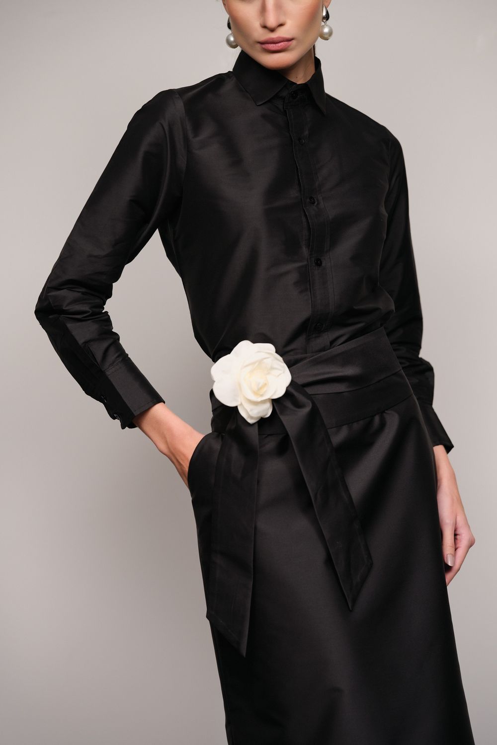 Faixa de Tafetá Preto Elisa 