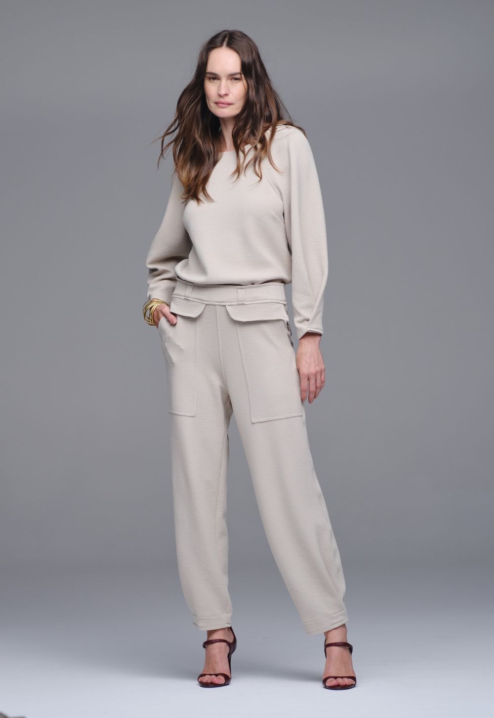 Calça Malha Boucle Gelo Wchy