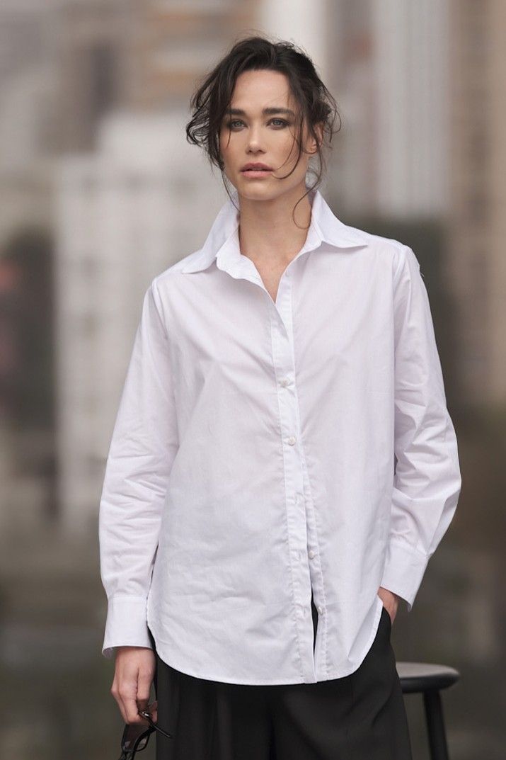 Camisa Tricoline Branco Maite