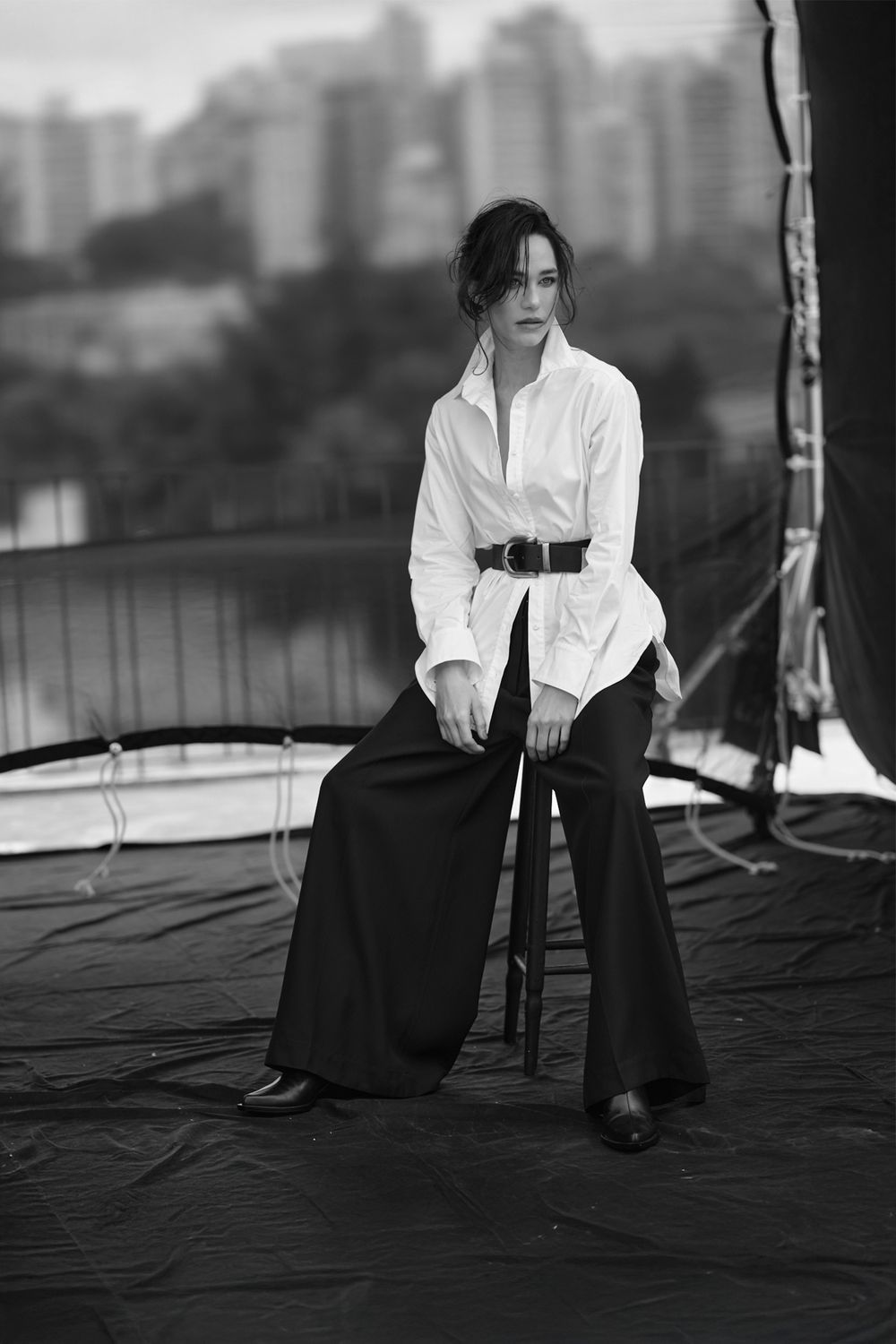 Camisa Tricoline Branco Maite
