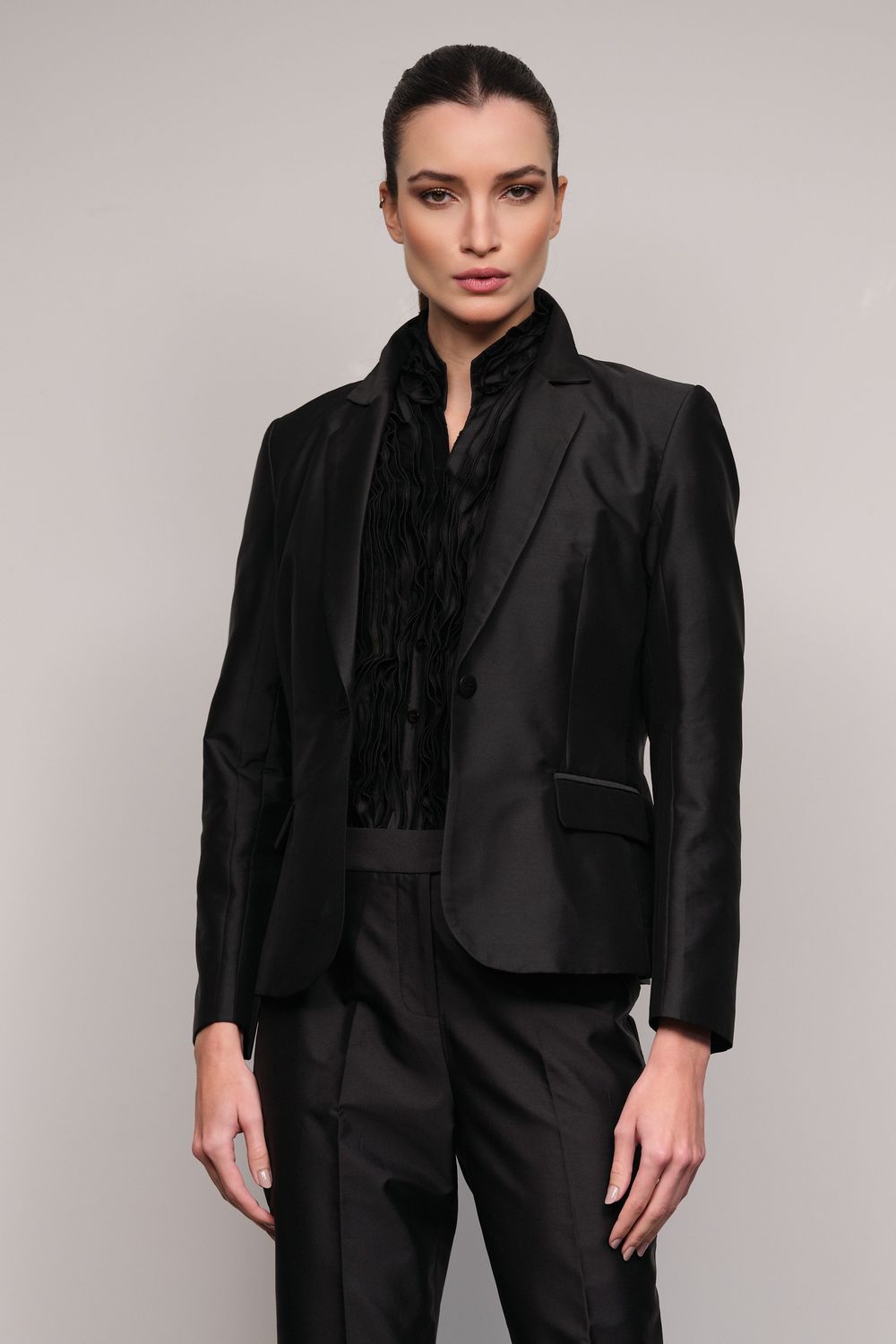 Blazer Tafetá Preto Dominique CB
