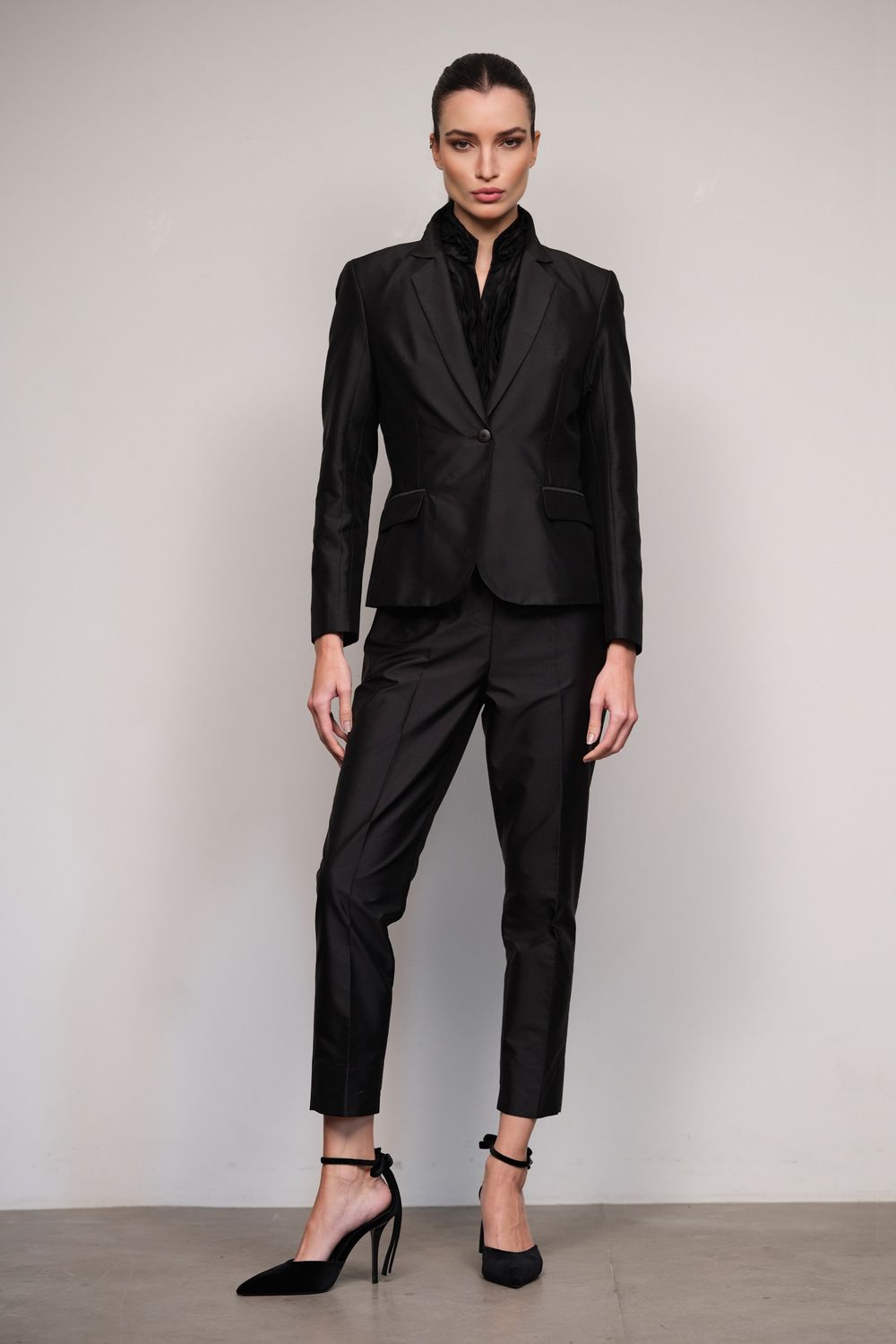 Blazer Tafetá Preto Dominique CB