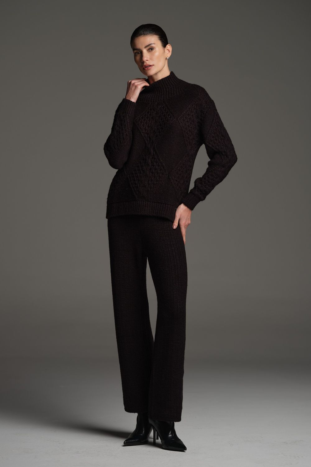 Conjunto Tricot Preto Livia