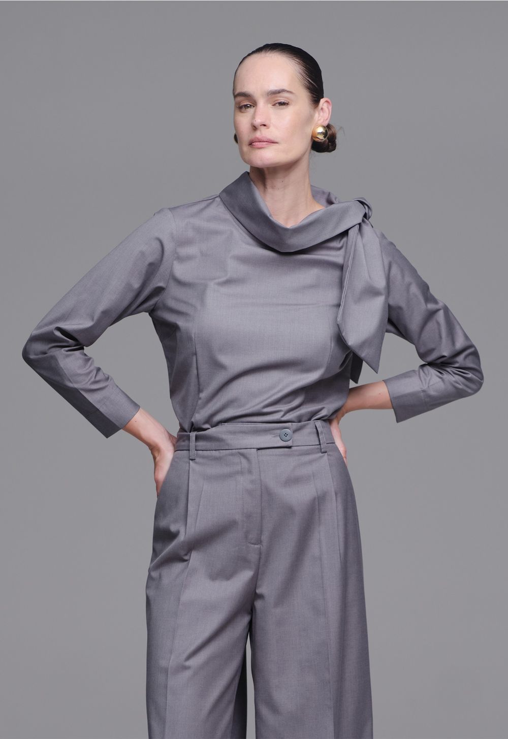 Blusa Alfaiataria Chumbo Catarina