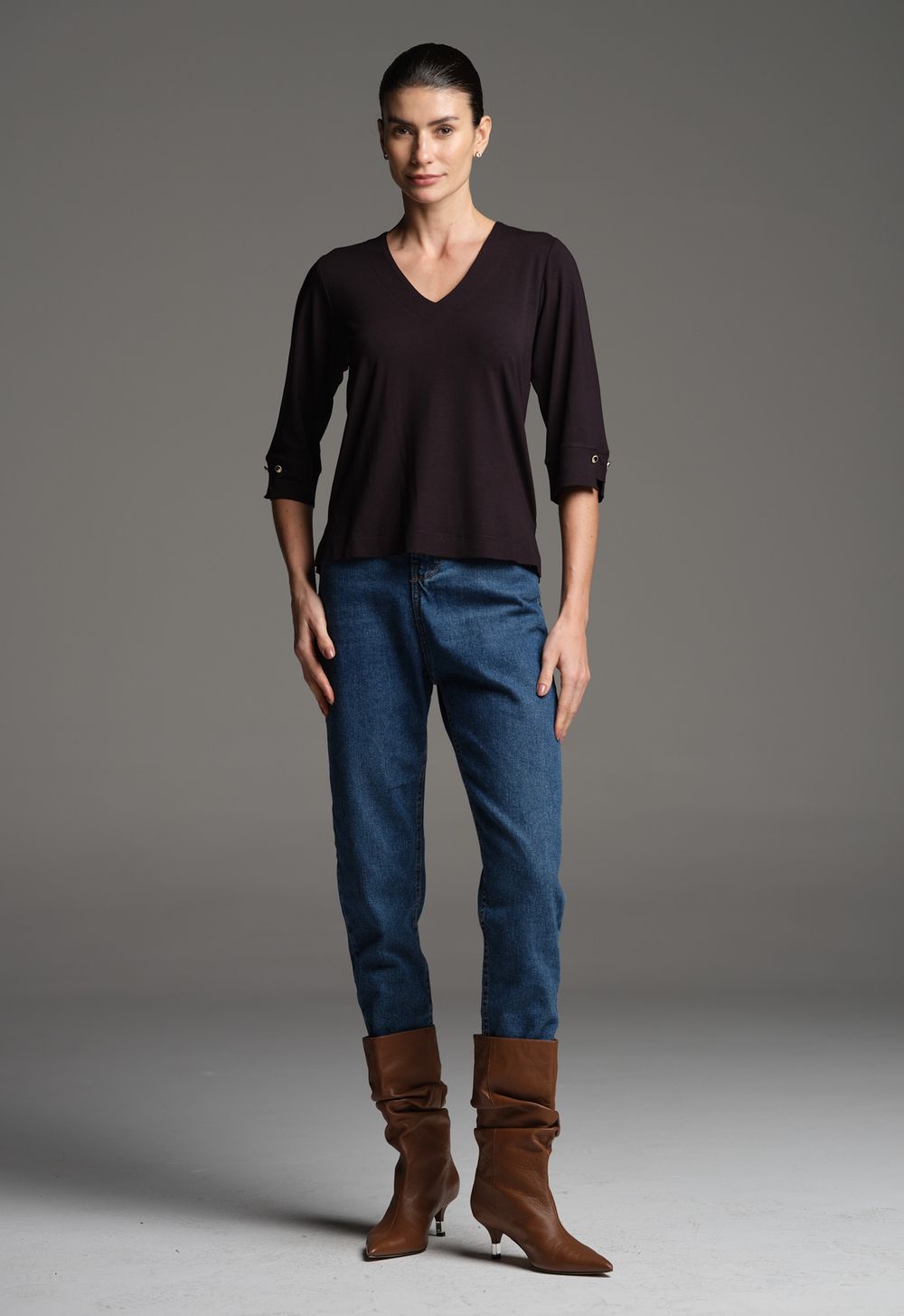 Blusa Malha Preto Marcela
