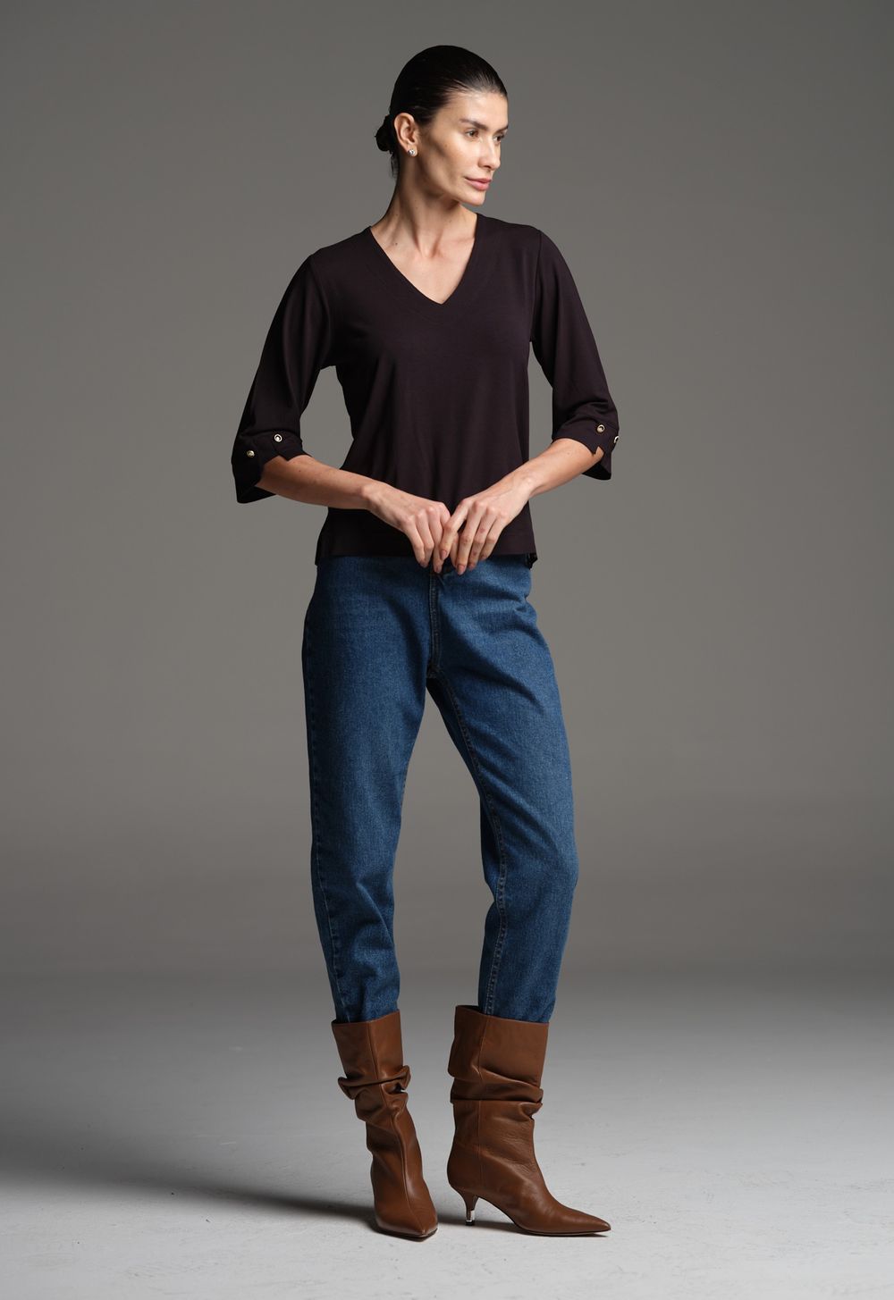 Blusa Malha Preto Marcela