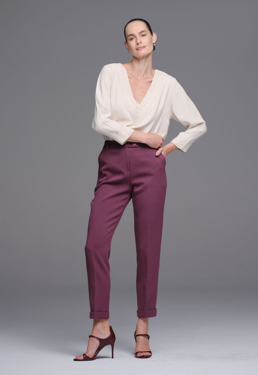 Blusa Crepe Areia Lara