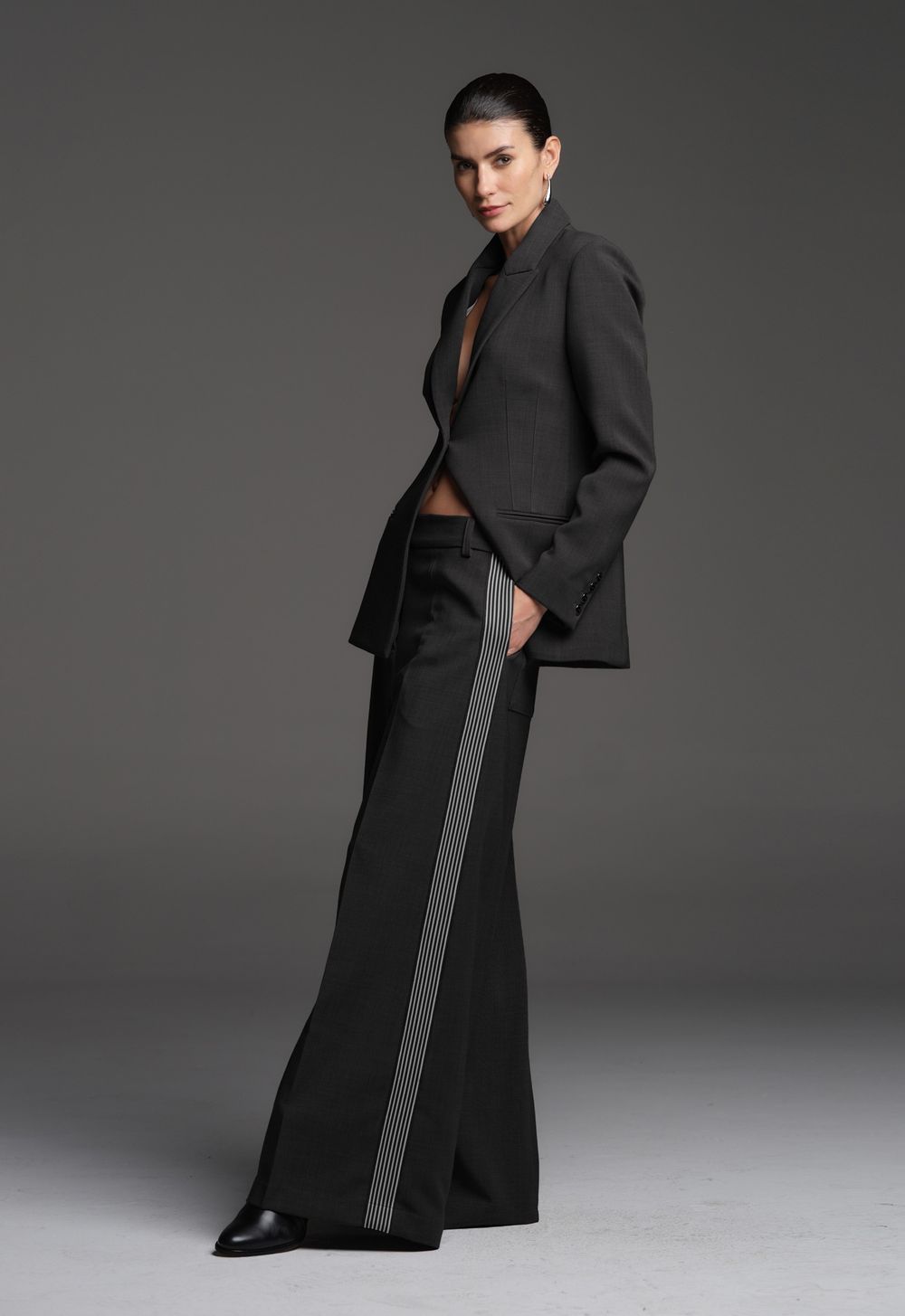 Calça Ampla Chumbo Meghan