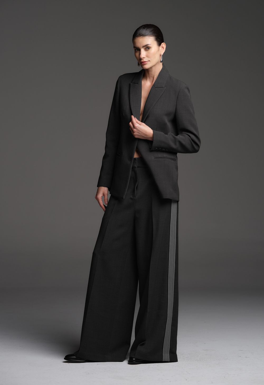 Calça Ampla Chumbo Meghan