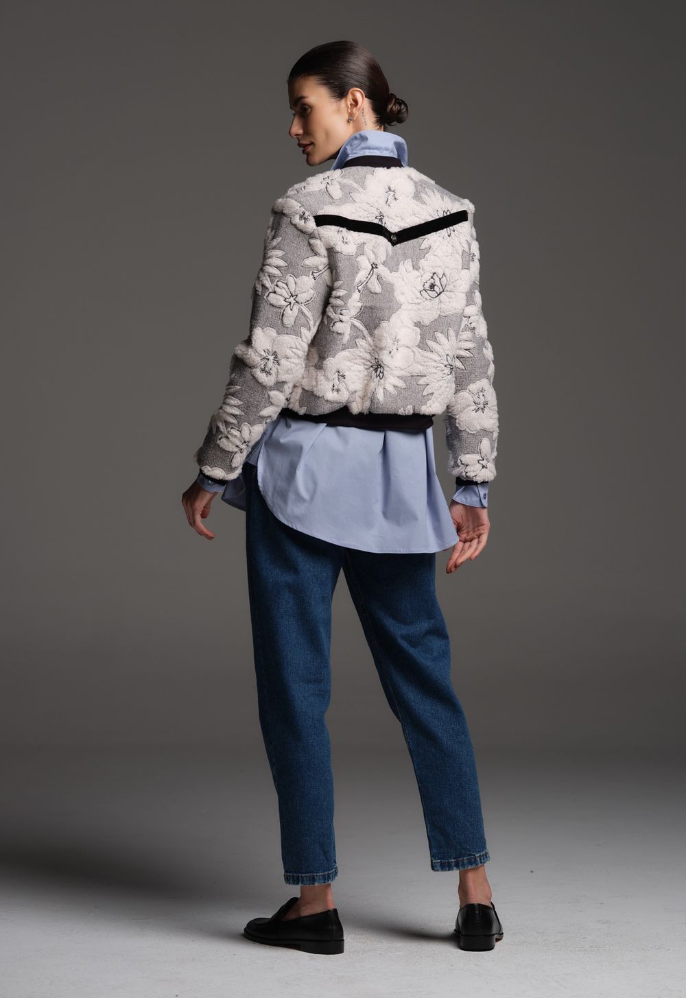 Jaqueta Bomber Com Bordado Off White Eva