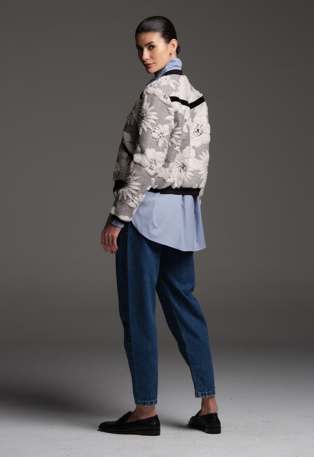 Jaqueta Bomber Com Bordado Off White Eva