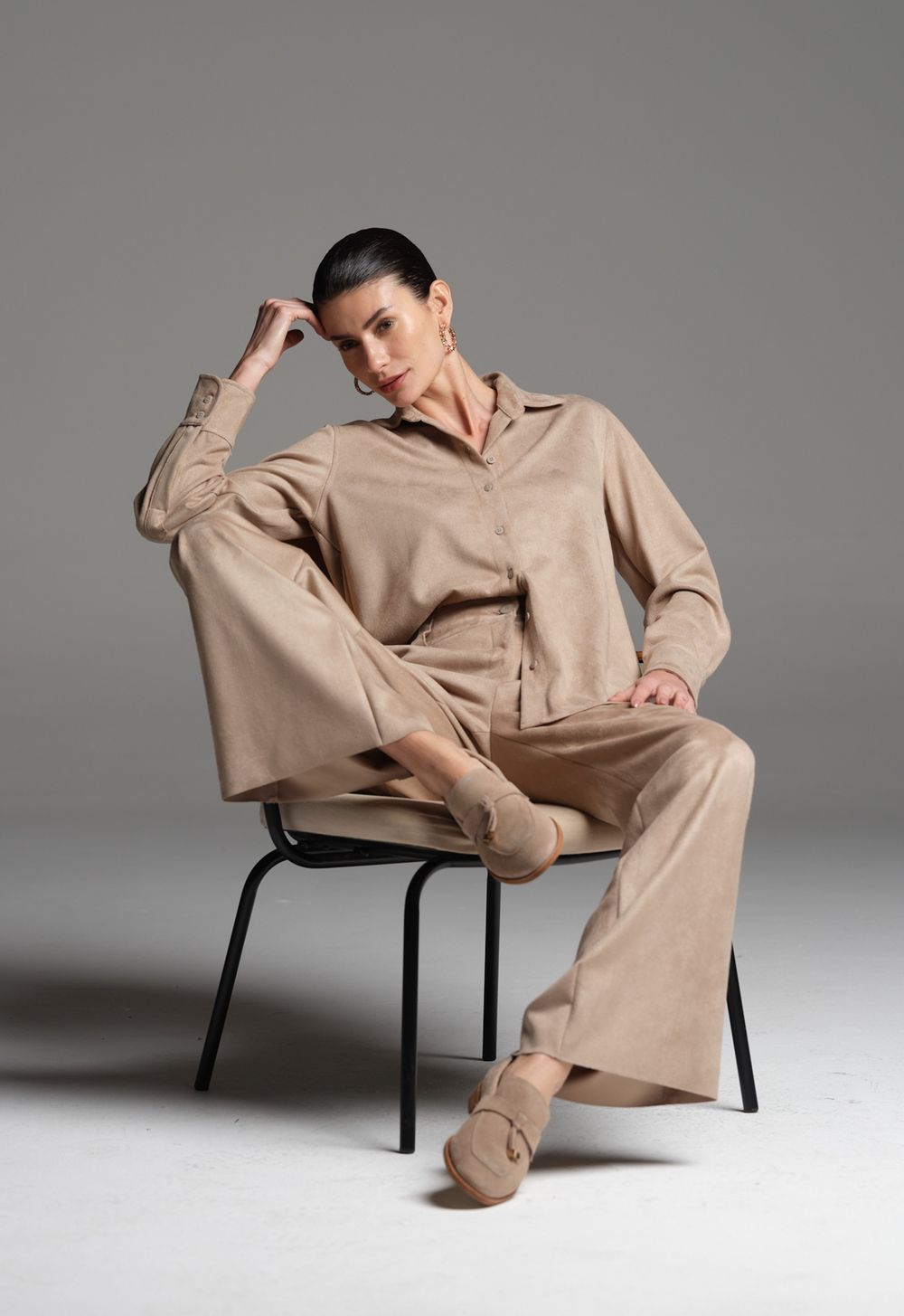 Camisa Suede Fendi Julia