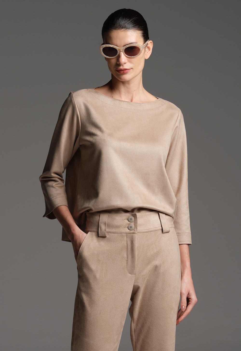 Blusa Suede Fendi Julia