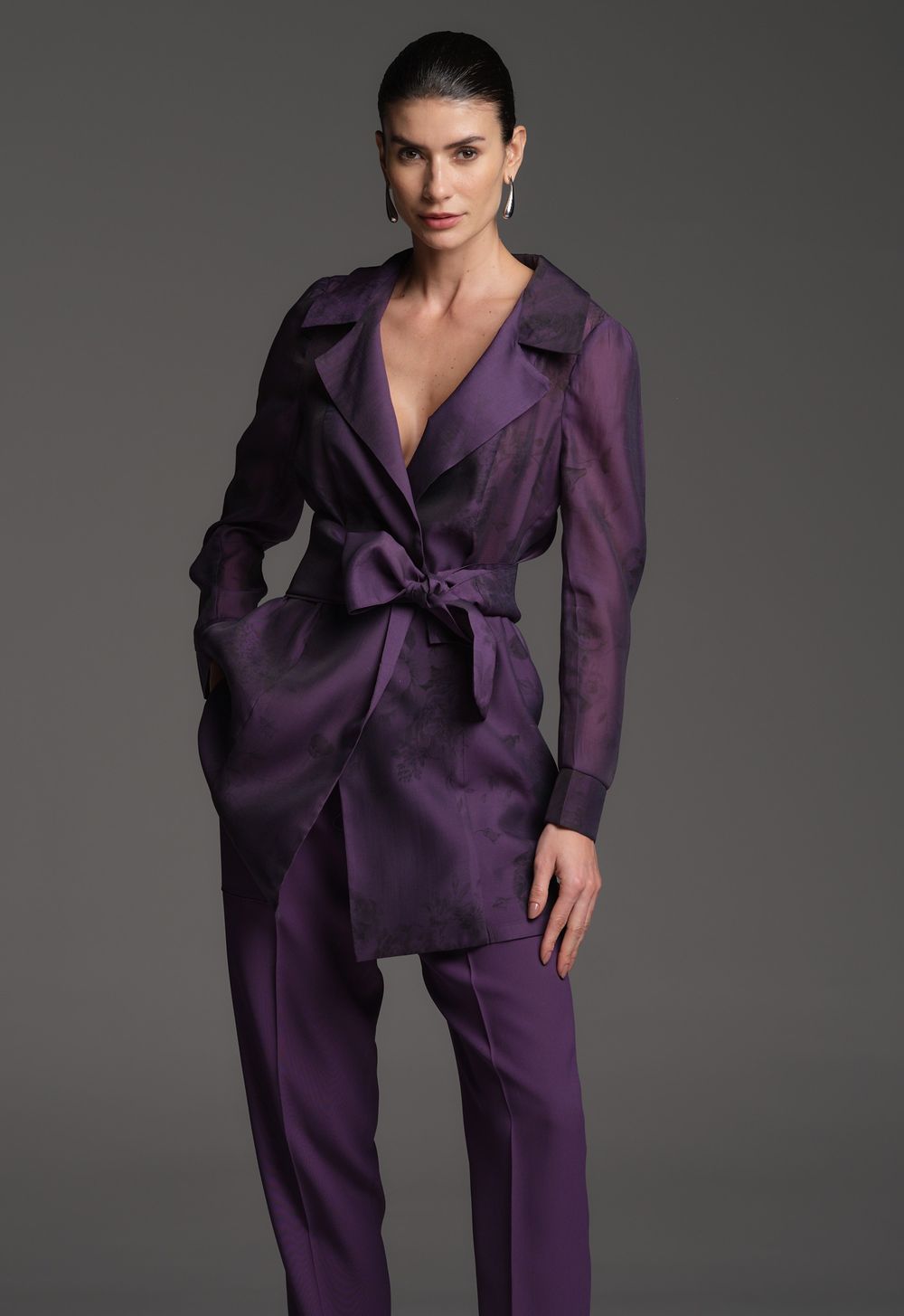 Trench Coat Organza Figo Kate