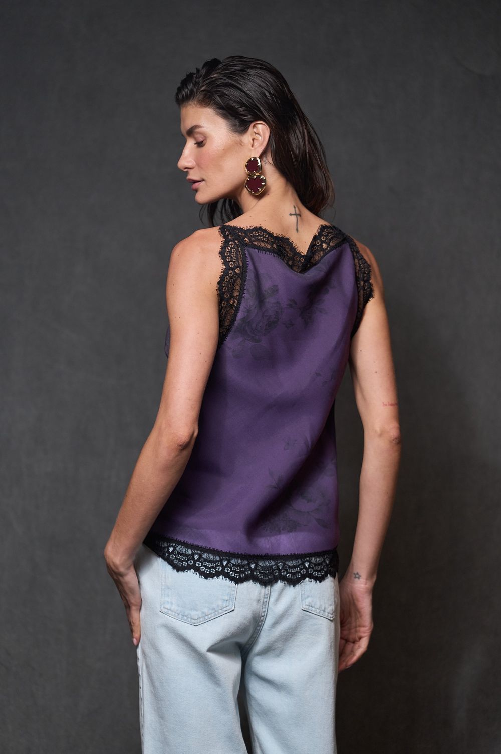 Regata com Renda Organza Figo Kate