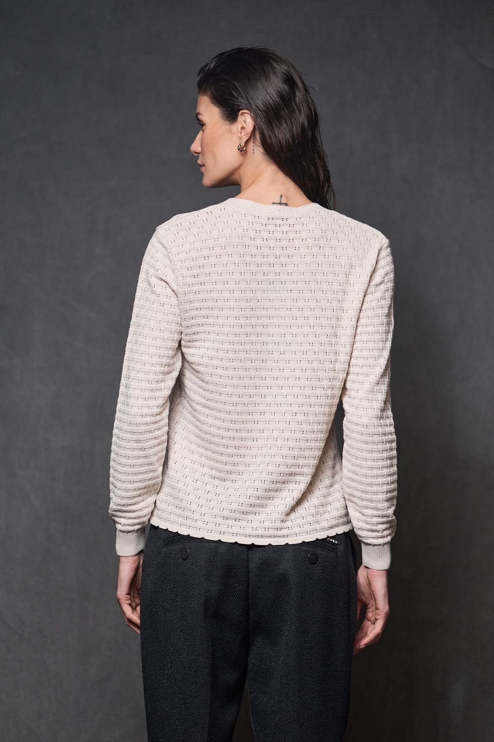Cardigan Trico Bege Monica