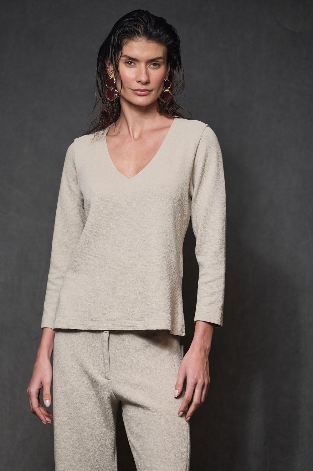Blusa Malha Boucle Gelo Eloá