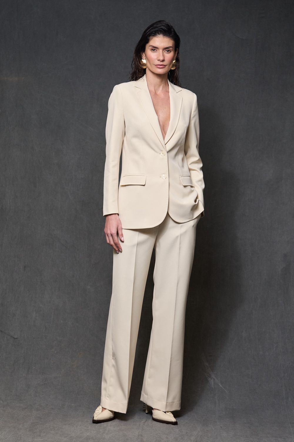 Blazer Alfaiataria Areia Kiara