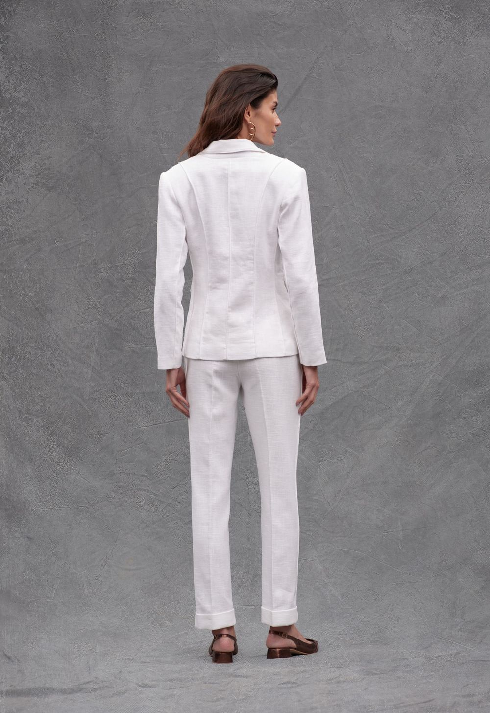 Blazer Rami de Algodão Off White Vitória