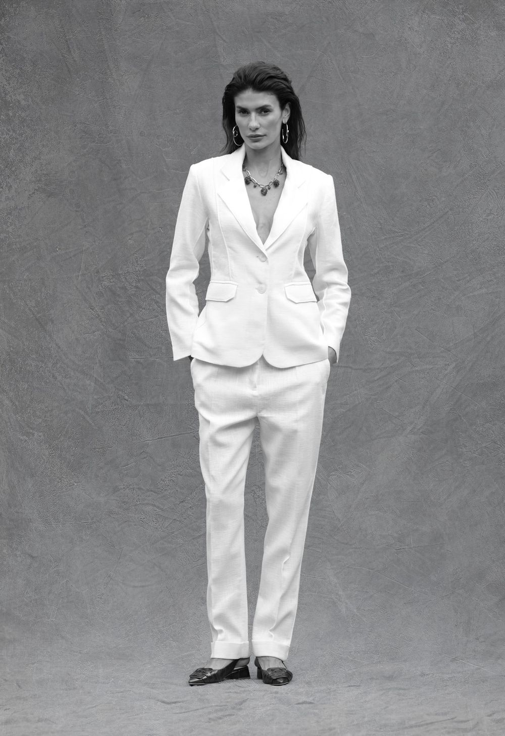 Blazer Rami de Algodão Off White Vitória