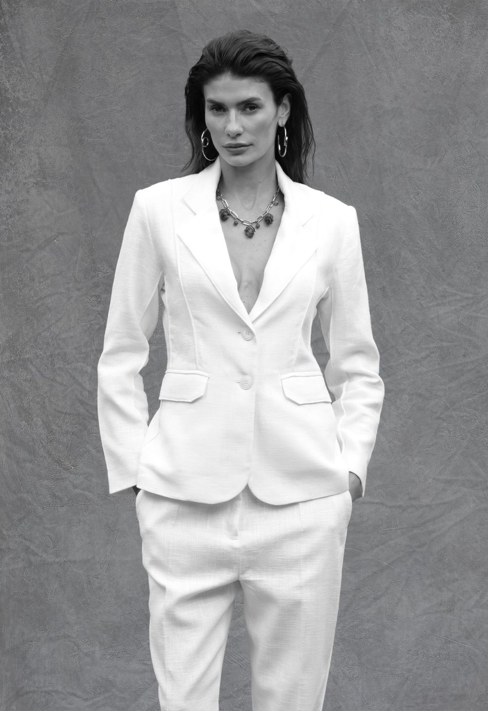 Blazer Rami de Algodão Off White Vitória
