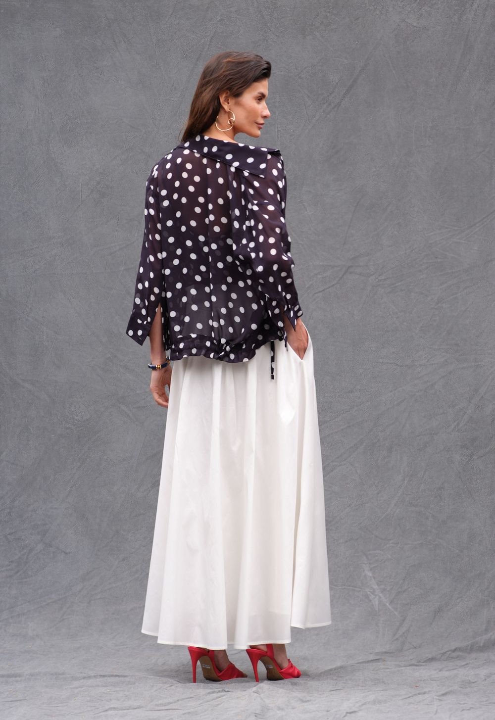 Twin Set Crepe Poá Lucia