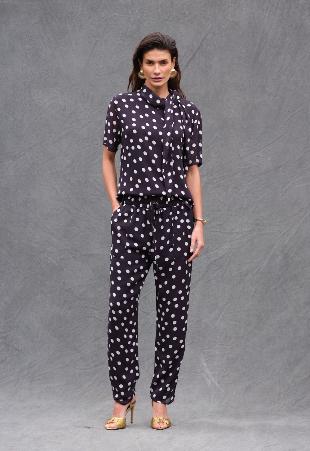 Blusa Crepe Poá Lucia
