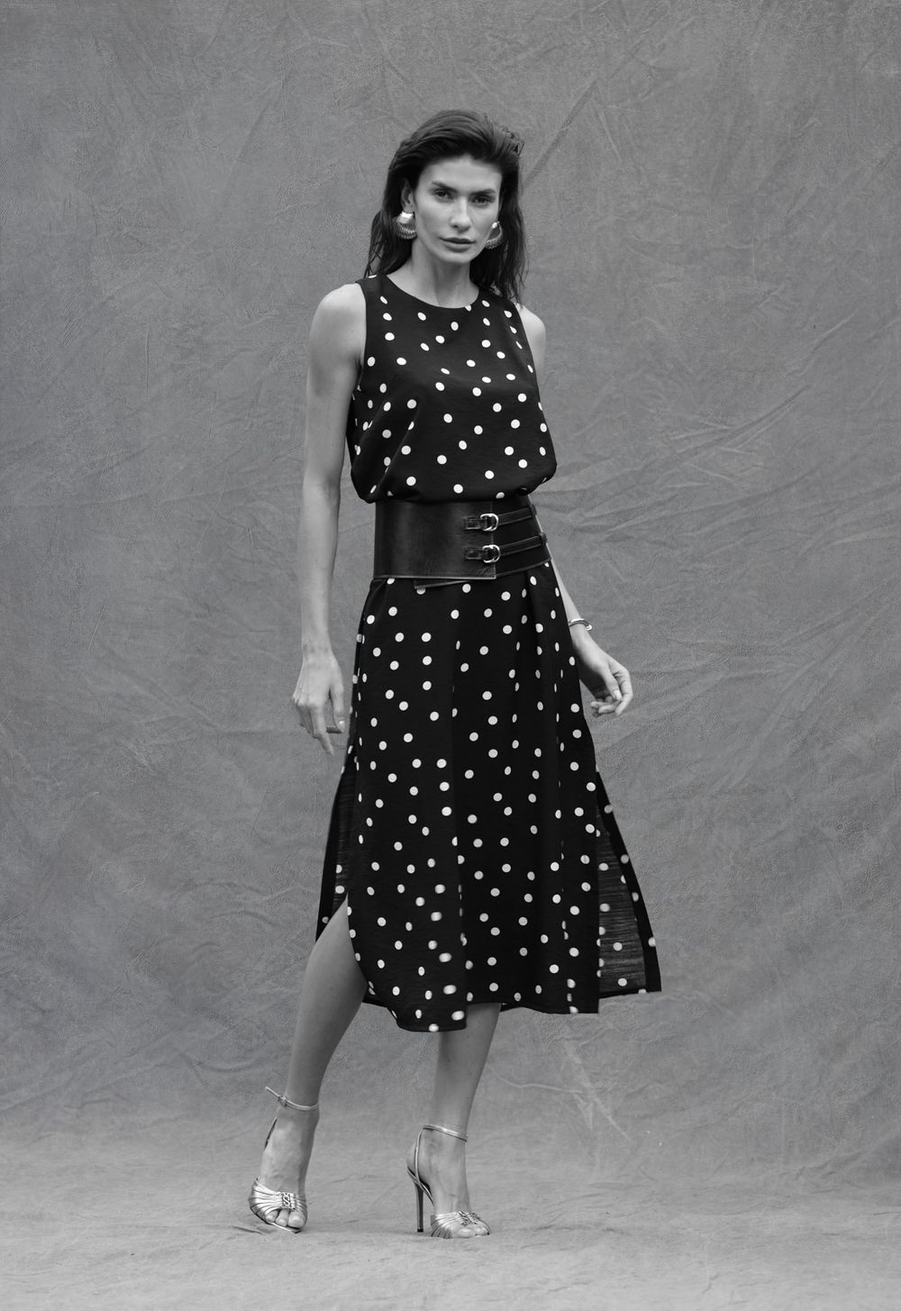 Vestido Midi Poá Marcele
