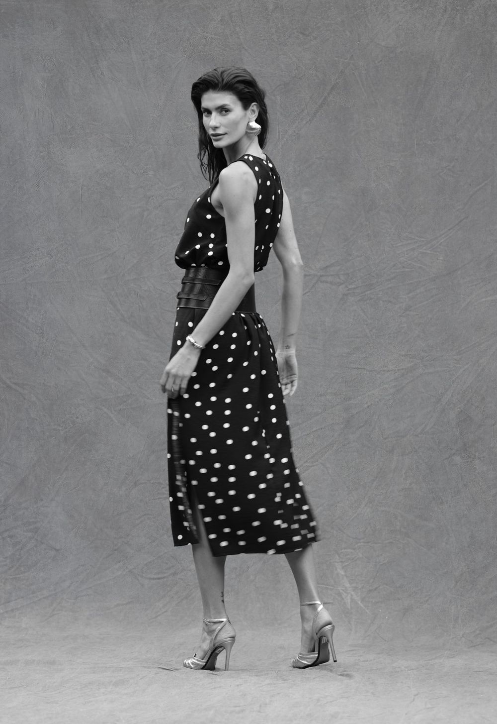 Vestido Midi Poá Marcele