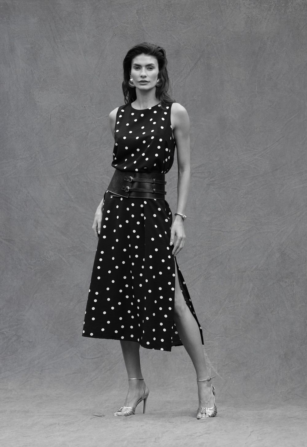 Vestido Midi Poá Marcele