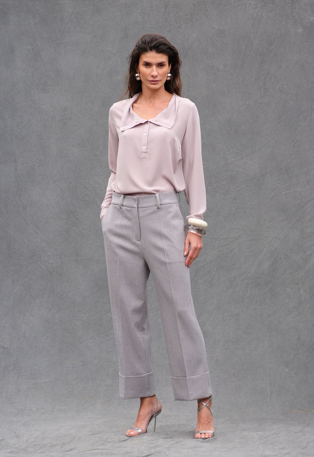 Calça Barra Italiana Xadrez Roberta