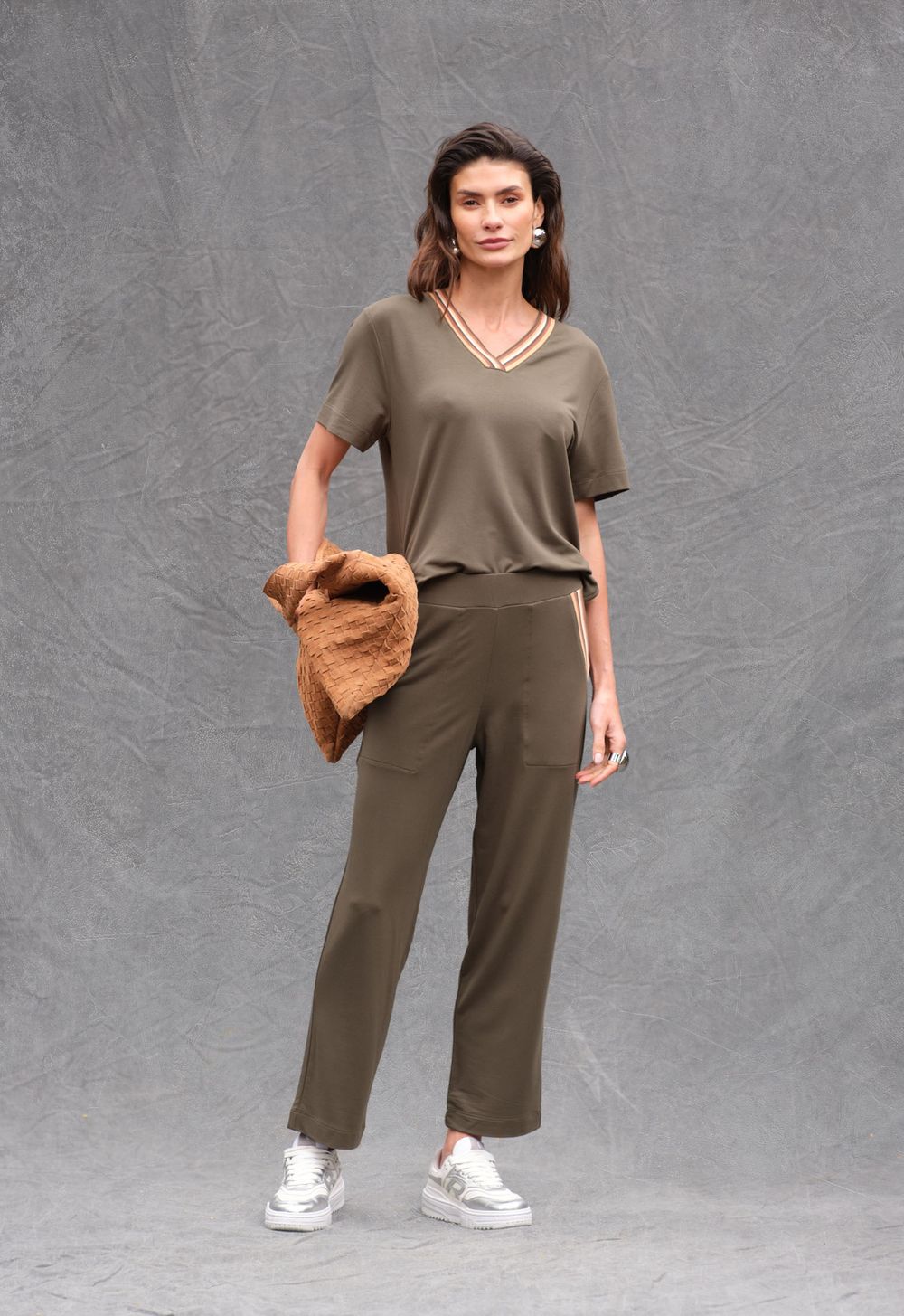 Conjunto Detalhe Trico Verde Regina