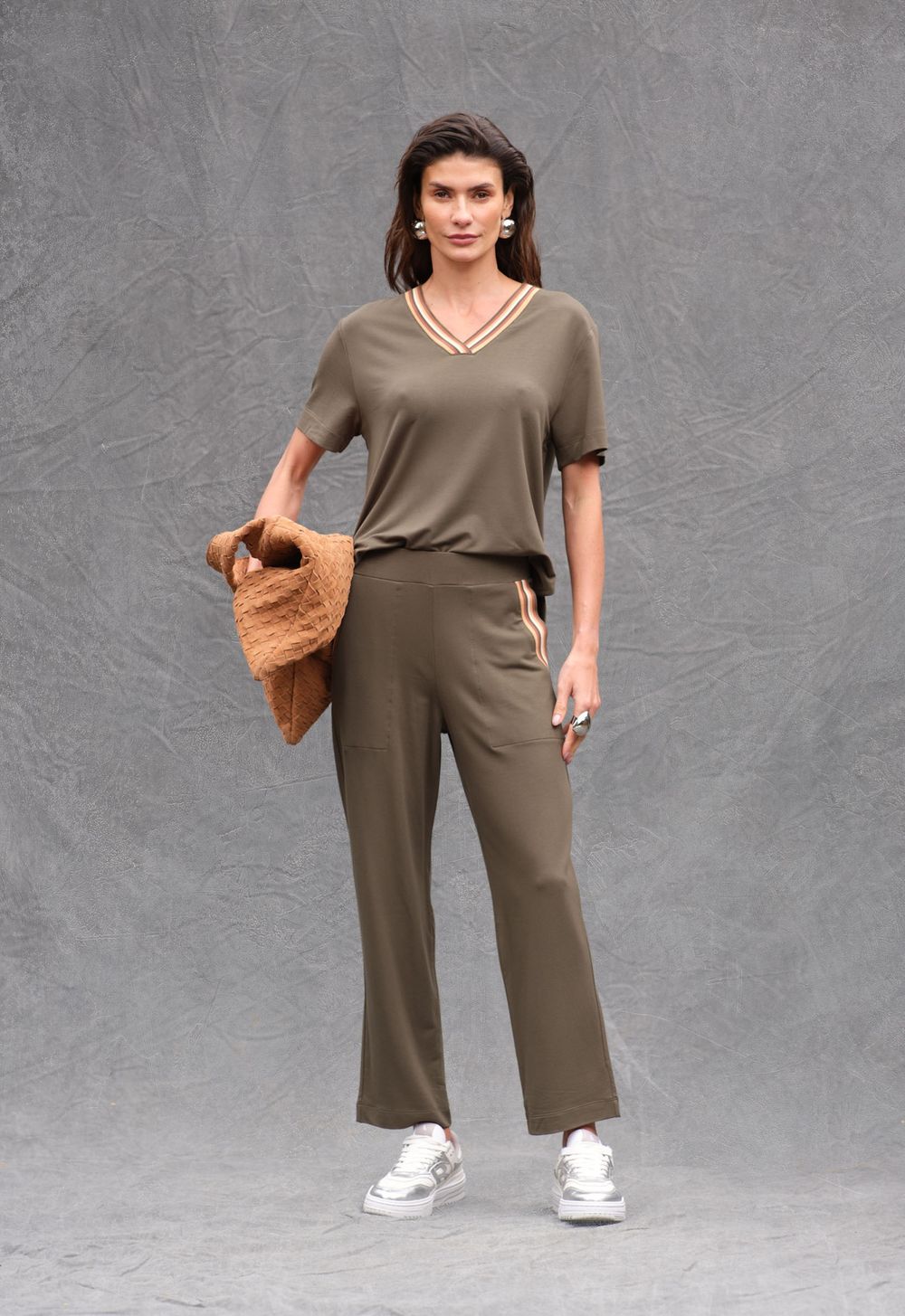 Conjunto Detalhe Trico Verde Regina
