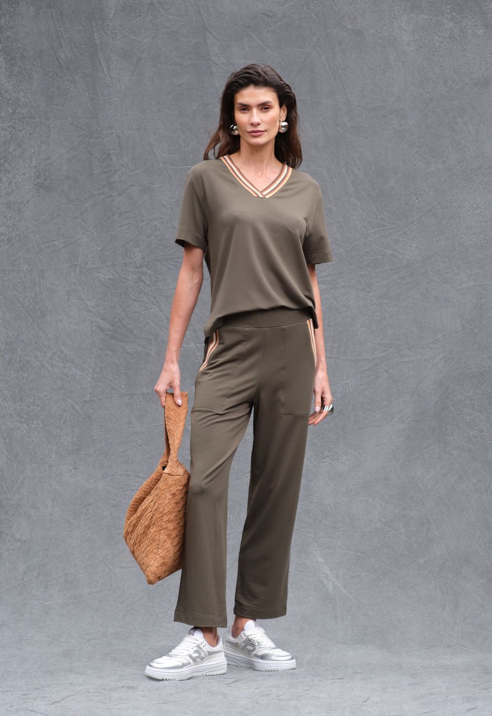 Conjunto Detalhe Trico Verde Regina
