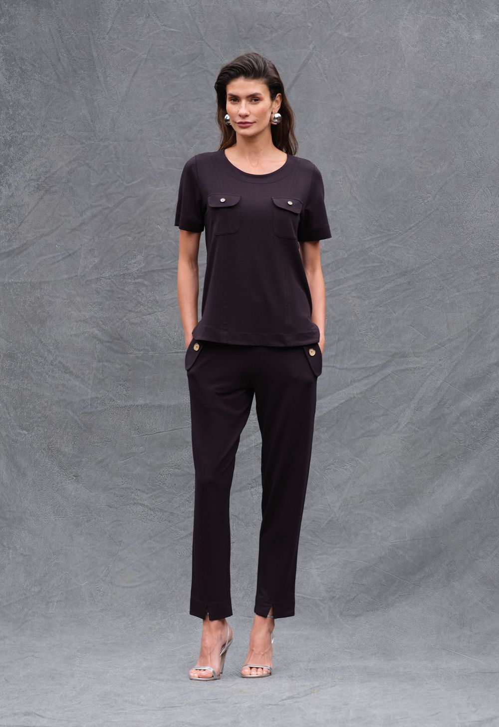 Conjunto Moletinho Preto Selena