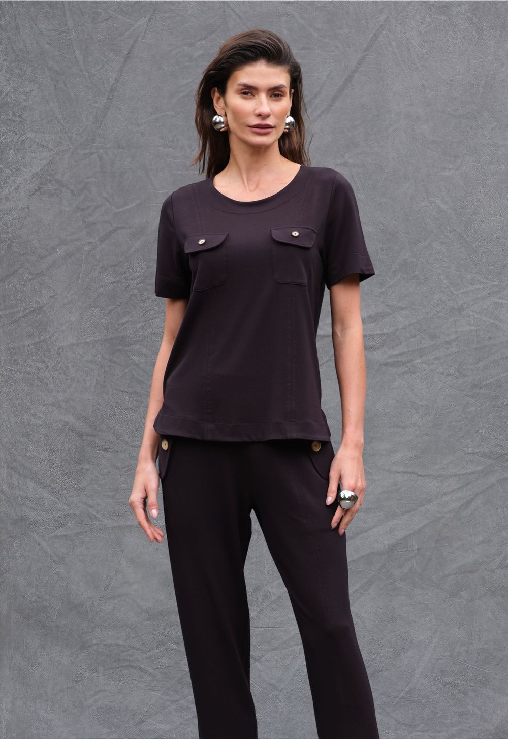 Conjunto Moletinho Preto Selena