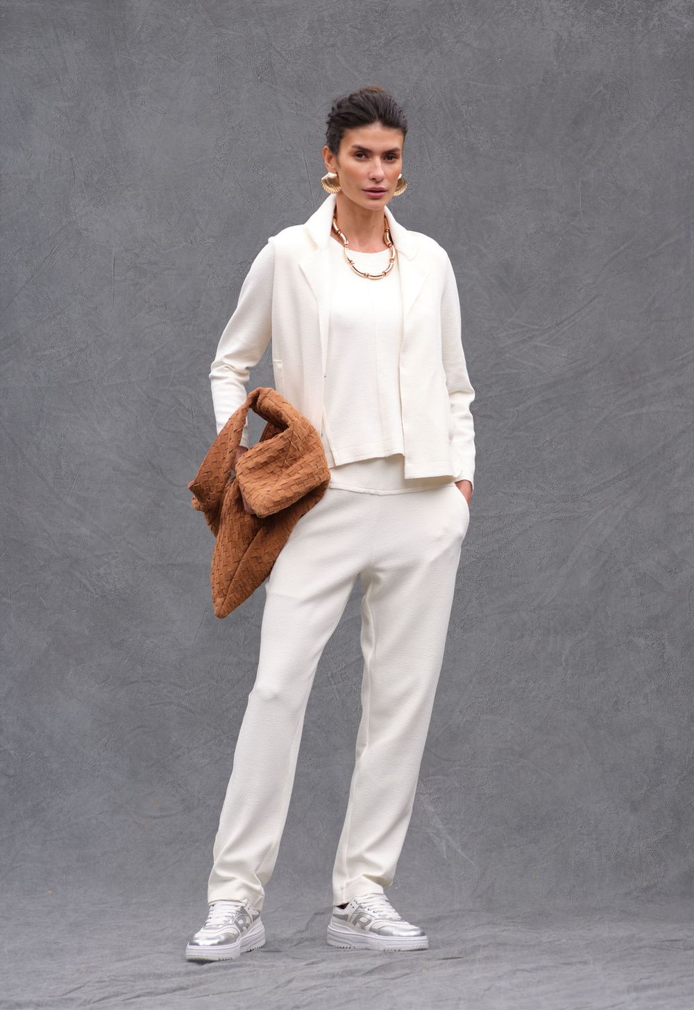 Blazer Boucle Off White Filipa